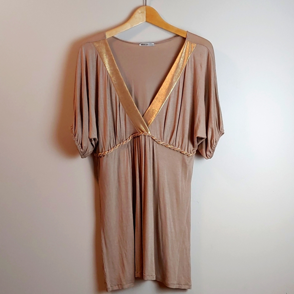 Mai Tai Deep V-Neck Tunic Top